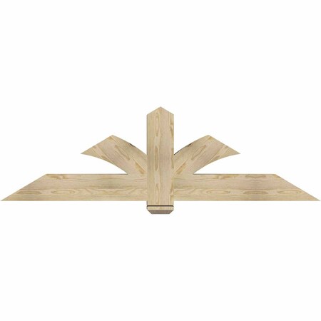 Ekena Millwork Redmond Rough Sawn Timber Gable Bracket, Douglas Fir, 72"W x 21"H x 6"D x 6"F, 7/12 Pitch GBW072X21X0606RED00RDF